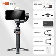 iSteady M6 Kit: Gimbal Estabilizador 3 Eixos com IA, Luz RGB e Bateria 18h para Smartphones - imagem 4