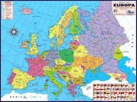 Mapa Poster Europa 117x89cm: Detalhado, Plástico, Ideal para Estudo e Decoração - imagem 2