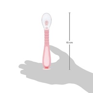 Colher Flexível em Silicone Rosa - Segura, Macia e Ideal para Bebês - imagem 2