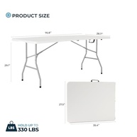 Mesa Dobrável 1,8m +GardenLife - Portátil com Alça e Pernas de Aço | Ideal para Eventos e Festas - imagem 4