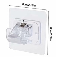 Gancho Auto Adesivo Transparente para Parede - Suporte Até 2kg | Ideal para Cortinas, Varões e Toalhas - imagem 4