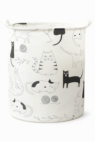 Cesto Organizador Dobrável 20L com Estampa de Gatos - Ideal para Roupa Suja e Multiuso - imagem 2