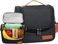 Bolsa Térmica Preta 6L com Alça de Ombro - Ideal para Marmita, Academia e Passeios - imagem 2