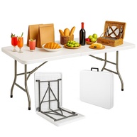 Mesa Dobrável Portátil 1,80m com Alça – Leve e Versátil, Ideal para Camping, Pescaria, Jardim e Eventos - imagem 1