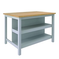 Bancada Gourmet Ilha de Cozinha Ditália 2 Prateleiras Cinza - Design Moderno e Resistente - imagem 4