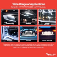 Lâmpada LED T10 Nakamichi W5W: Iluminação Xenon 6000K para Seu Carro - imagem 3