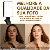 Iluminação Selfie RGB com Clipe Ajustável: Eleve Seus Vídeos e Fotos! - imagem 3