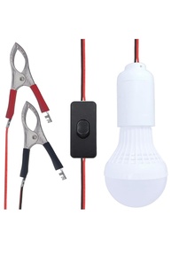 Lâmpada LED 12V Portátil com Garras Jacaré e Interruptor - Iluminação Branca Potente - imagem 1