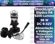 Kit Conversão Farol LED H4 Elíptico 6500K 5200Lm: Iluminação Potente e Moderna para Seu Carro - imagem 4