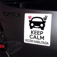 Ímã de Carro "Keep Calm" para Recém-Habilitados: Segurança e Estilo na Estrada! - imagem 2