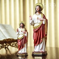 Imagem do Sagrado Coração de Jesus em Resina - 20cm, Importada, Decoração Sagrada Elegante - imagem 5