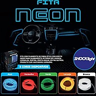 Fita LED Neon 1m para Carro: Iluminação Interna de Alto Impacto - imagem 2