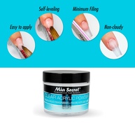 Pó Acrílico Transparente Mia Secrets: Unhas Impecáveis! - imagem 2