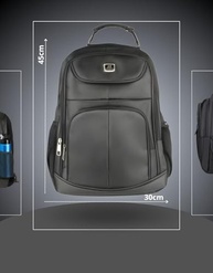Mochila Masculina Feminina Notebook Polegadas Resistente Reforçada Semi Impermeável Executiva Cabo de Aço Preta Grande Escolar Faculdade Trabalho Viagem - imagem 3