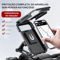 Suporte Celular Moto Bike Guidão Prova D'água Universal Impermeável Antiqueda - imagem 5