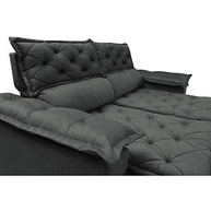 Sofá Retrátil e Reclinável Cama Inbox Compact 1,50m em Tecido Suede Velusoft Cinza - Conforto e Estilo Moderno - imagem 5