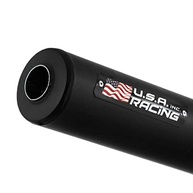 Escape Reto U.S.A. Racing Inc. para Honda Titan 150 / Fan 150 (2014) - Cromado/Preto - imagem 3