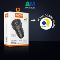 Carregador Veicular Turbo 60W Premium: 2 USB-C PD + USB-A QC com Cabo Incluso - imagem 4