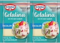 Dr.Oetker Dr. Oetker Gelatina Em Pó Incolor Sem Sabor Mais Consistência Para As Receitas Sobremesas Bolos Tortas E Doces 24G - imagem 1