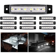 Kit 10 Luzes Indicadoras LED Brancas 9,7cm 6 LEDs 12V - Segurança e Estilo para seu Veículo e Embarcação - imagem 2