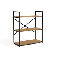 Estante Baixa Kappesberg 3 Prateleiras Estilo Industrial em Madeira e Metal – Design Moderno 85x72cm - imagem 4
