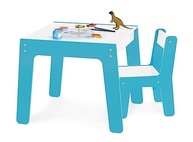Conjunto Mesa e Cadeira Infantil Azul Junges - Design Seguro e Ecológico - imagem 3