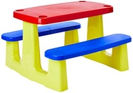 Mesa Picnic Infantil Tramontina - Conjunto Colorido com Tampo, Assentos e Base Montável - imagem 2