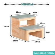 Escada Infantil em Madeira - Segura e Estilosa para Quarto e Banheiro - imagem 4
