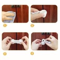 Kit Travas de Segurança para Portas e Gavetas - Proteção Infantil com Fixação Fácil (2 Unidades Branco) - imagem 4