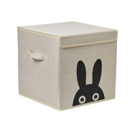 Caixa Organizadora Infantil com Tampa em Linho - Design Animal Box Coelho | Segura, Resistente e Divertida - imagem 5