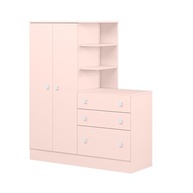 Guarda-Roupa com Cômoda Doce Sonho Rosa - Design Encantador para Quarto Infantil - imagem 5