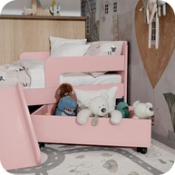 Mini Cama Sonho Kid's Infantil Montessoriana Rosa com Colchão - Segurança e Estilo para o Quarto do Seu Pequeno - imagem 2