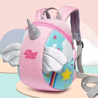 Mini Mochila com Guia de Segurança Infantil Lorben - Unicórnio Rosa - imagem 3