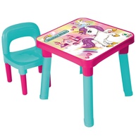 Mesa com Cadeira Unicórnio - Monte Líbano - Brinquedo Educativo Infantil com Temática Mágica - imagem 1