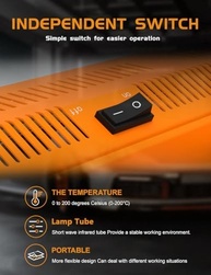 Secador Infravermelho Portátil 1000W: Cura Rápida e Uniforme para Pintura Automotiva e Móveis - imagem 5