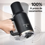 Copo Térmico Romantic Crown 1,18L com Canudo - Aço Inox 304, Tampa e Alça para Viagem - imagem 4