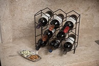 Adega Colmeia 8 Garrafas Preto Forma Inox – Armazenamento Elegante e Funcional para Vinhos - imagem 3