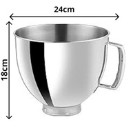Tigela Inox Batedeira Planetária com Alça 4L - Reforçada e Antiderrapante - imagem 4
