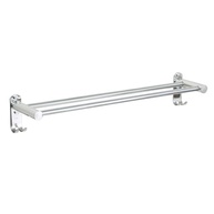 Toalheiro Duplo de Aço Inox com Ganchos LUMAI - Organize seu Banheiro com Estilo - imagem 2