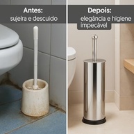 Escova Sanitária Inox Premium com Cerdas Flexíveis | Base Antiderrapante e Design Sofisticado - imagem 5
