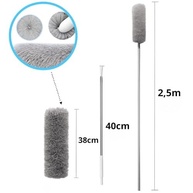 Espanador Extensível 2,5m Premium com Microfibra Lavável – Haste Inox Flexível para Limpeza de Teto, Ventilador e Locais Altos - imagem 3