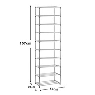 Sapateira Vertical Inox Premium 30 Pares | 10 Prateleiras de Aço Resistente - imagem 2