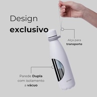 Garrafa Térmica Gocase Urban 500ml - Inox Branco com Isolamento a Vácuo - imagem 3