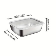 Pacote com 5 Recipientes de Aço Inoxidável com Tampas Transparentes - Organize sua Cozinha com Estilo e Segurança - imagem 3