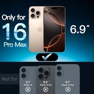 JETech Película de Vidro iPhone 16 Pro Max 6.9" - Proteção Premium HD com Instalação Fácil (3 Unidades) - imagem 3