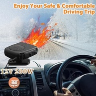Desembaçador e Aquecedor de Carro 12V Portátil 200W: Visibilidade e Conforto Instantâneos - imagem 4