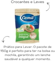 Biscoito/Bolacha de Arroz Camil Integral 3unx150g - imagem 1
