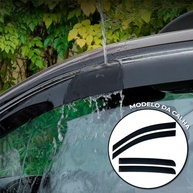 Calha de Chuva Slim Inteiriça para VW Polo Hatch 2020-2023 | Fumê 100% Acrílico Premium - imagem 4