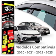 Calha de Chuva Slim Inteiriça para VW Polo Hatch 2020-2023 | Fumê 100% Acrílico Premium - imagem 3