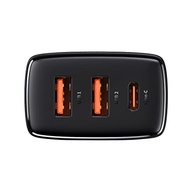 Carregador Baseus Compact 30W: Rápido, Inteligente e Portátil (2U+C) Preto - imagem 5